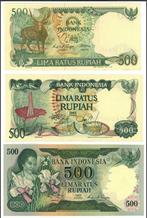 Lot Indonesia 500 Rupiah. 3 Banknotes UNC, Enlèvement ou Envoi, Billets en vrac