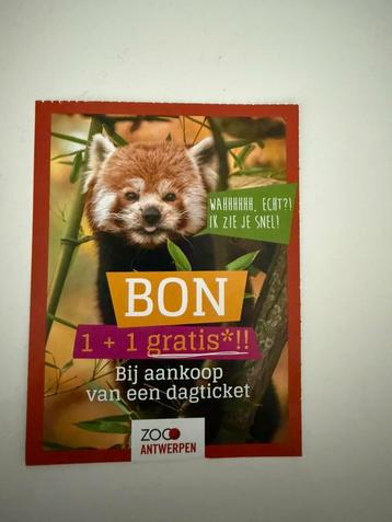 1 + 1 gratis ZOO Antwerpen, Tickets & Billets