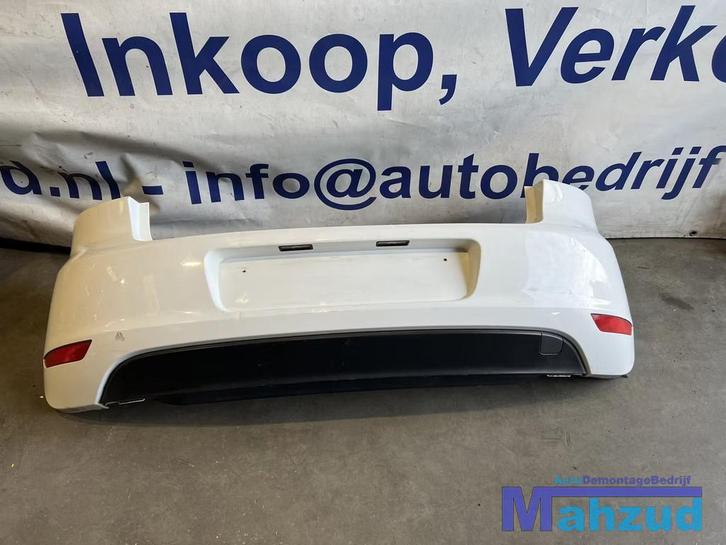 VW GOLF 6 Wit hatchback achterbumper 2009-2013, Auto-onderdelen, Carrosserie, Bumper, Volkswagen, Achter, Gebruikt