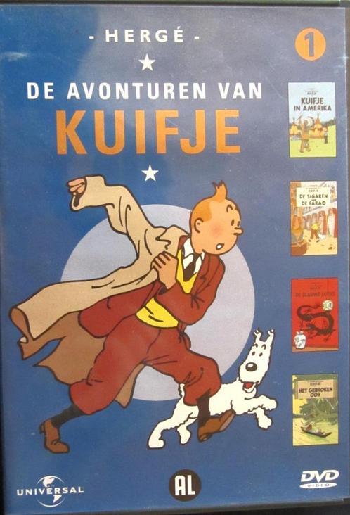 DVD ANNIMATIE- DE AVONTUREN VAN KUIFJE (4 VERHALEN), Cd's en Dvd's, Dvd's | Tekenfilms en Animatie, Zo goed als nieuw, Europees