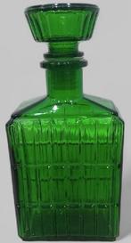 vintage groene karaf in glas, Antiek en Kunst, Ophalen of Verzenden