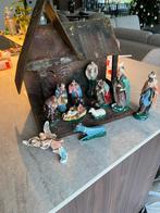 Oude kerststal met zeer oude beeldjes, Ophalen, Zo goed als nieuw