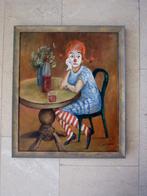 Clown en tête autour d'un verre - Wim Bartelts, Antiquités & Art, Enlèvement ou Envoi