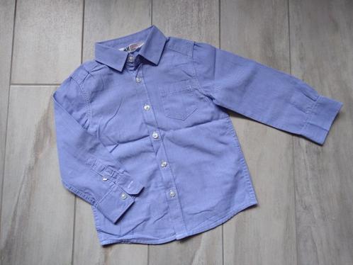 ★ M104 - Hemd blauw, Kinderen en Baby's, Kinderkleding | Maat 104, Zo goed als nieuw, Jongen, Overhemd of Blouse, Ophalen of Verzenden
