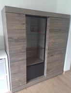 Vitrinekast Bologna met verlichting, Huis en Inrichting, Kasten | Vitrinekasten, Ophalen, 100 tot 150 cm, Glas, 150 tot 200 cm