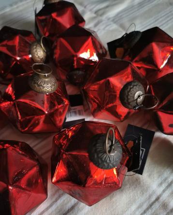 Kerstballen PTMD rood medium, Divers, Noël, Enlèvement ou Envoi, Comme neuf
