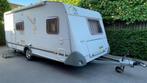 Caravan Knaus 500 TKM, Caravans en Kamperen, Caravans, Treinzit, Particulier, Dwars-stapelbed, Kachel