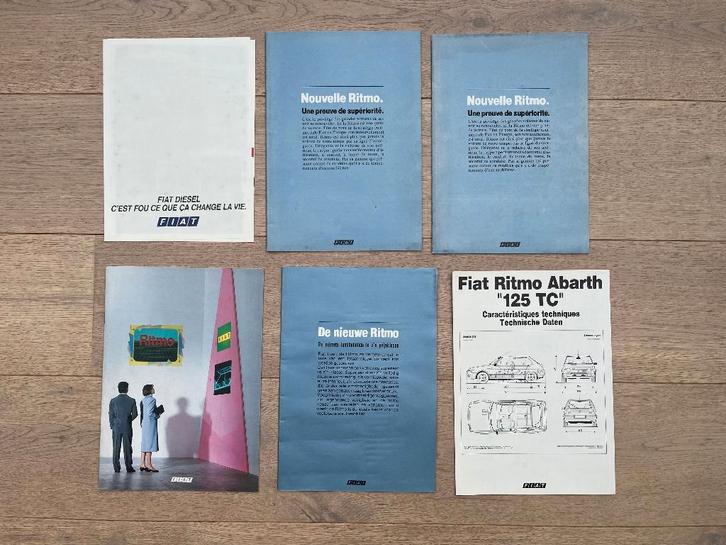 BROCHURES FIAT RITMO, Livres, Autos | Brochures & Magazines, Enlèvement ou Envoi