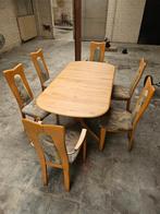 Tafel + 6 stoelen, Huis en Inrichting, Ophalen, Gebruikt