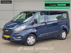 Ford Transit Custom 130PK Personenvervoer 9 Persoons Taxi TV, Auto's, Bestelwagens en Lichte vracht, Lederen bekleding, Stof, Euro 6