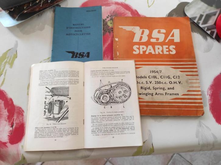 RTM voor Moto BSA in het Frans., Motoren, Handleidingen en Instructieboekjes, Ophalen of Verzenden
