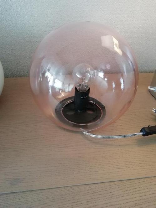 Retro All glass FADO in ROZE  rookglas transparant lamp ikea, Huis en Inrichting, Lampen | Tafellampen, Gebruikt, Ophalen of Verzenden