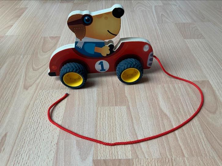 Houten trekspeeltje - Kleine pilotenhond (Djeco), Kinderen en Baby's, Speelgoed | Houten speelgoed, Gebruikt, Ophalen