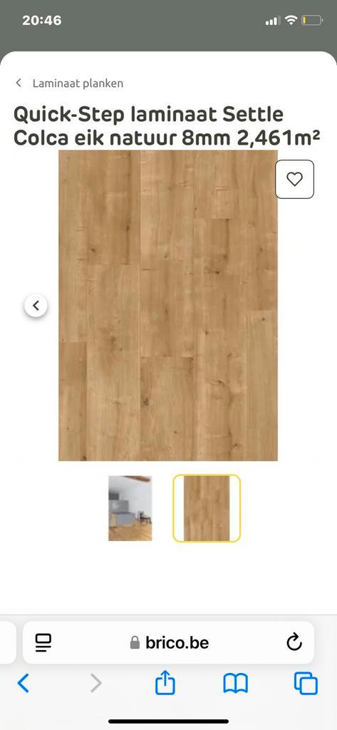 Quick step laminaat waterbestendig, Doe-het-zelf en Bouw, Vloerdelen en Plavuizen, Nieuw, Laminaat, Hout, Ophalen of Verzenden