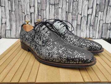 Floris van Bommel Premium zwart/zilver herenschoenen - Mt 44 beschikbaar voor biedingen