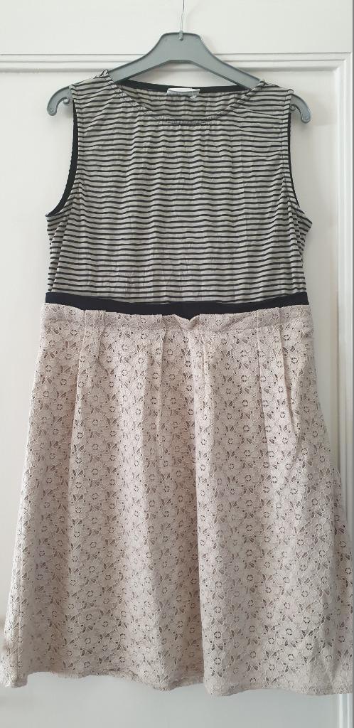 NIEUW artikel : Yessica jurk - Maat 44 (40/42), Kleding | Dames, Jurken, Nieuw, Maat 42/44 (L), Beige, Onder de knie, Ophalen of Verzenden