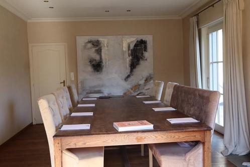 Antieke eettafel, massief hout, unique rustiek karakter, Huis en Inrichting, Complete eetkamers, Zo goed als nieuw, 8 stoelen of meer