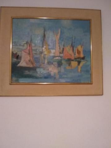 Schilderij boten beschikbaar voor biedingen