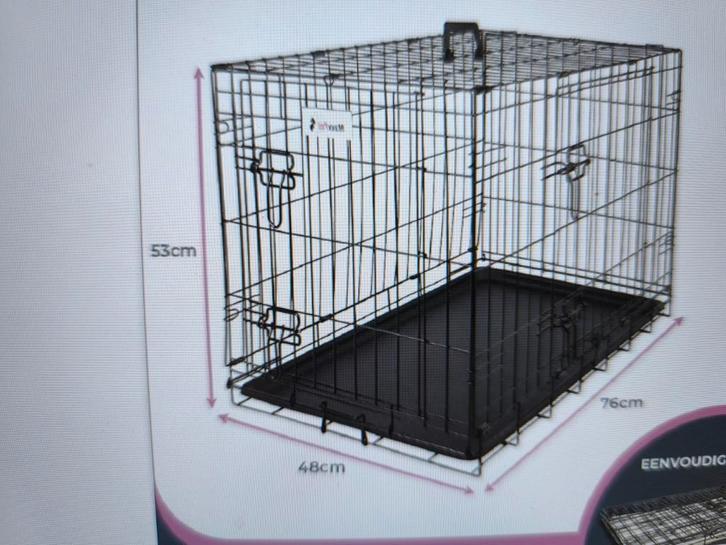 Plooibare kooi 76l x 48br x 53h, Dieren en Toebehoren, Vogels | Hokken en Kooien, Zo goed als nieuw, Ophalen