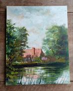 Het Meertje bij de Hoeve, Antiek en Kunst, Kunst | Schilderijen | Klassiek, Ophalen of Verzenden