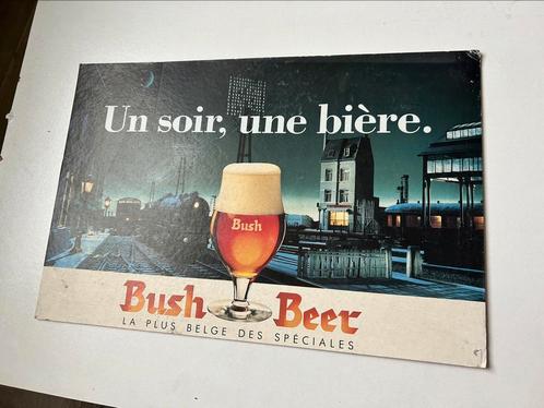 Cadre publicitaire cartonné Bush Beer, Collections, Marques de bière, Utilisé, Panneau, Plaque ou Plaquette publicitaire