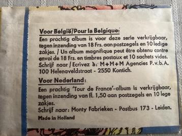 2 gesloten zakjes Tour de France Monty chewing gum jaren 60 beschikbaar voor biedingen