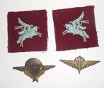 Lot oude kentekens ABL Belgische Paracommando's BSD enz...., Verzamelen, Ophalen of Verzenden, Landmacht, Embleem of Badge