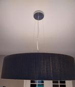 Ovalen hanglamp merk  Massive met melkglas en zwarte stof, Huis en Inrichting, Lampen | Hanglampen, Ophalen, Zo goed als nieuw