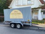 aanhangwagen met huif, dubbel-as 3 m, Ophalen, Zo goed als nieuw