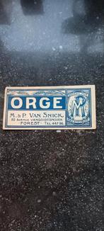 Oud bieretiket orge Br Van Snick Forest, Ophalen of Verzenden, Zo goed als nieuw