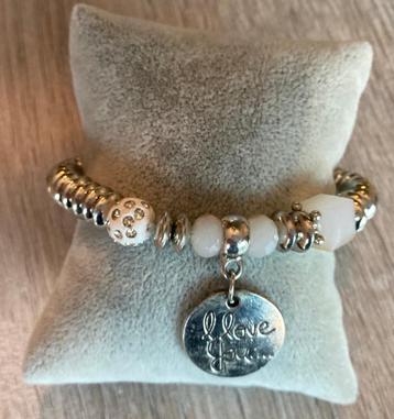 Parelarmband wit/zilver - nieuw beschikbaar voor biedingen