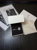 Zilveren ring 925 met moissaniet, Handtassen en Accessoires, Ringen, Ophalen, Wit, Nieuw, Kleiner dan 17