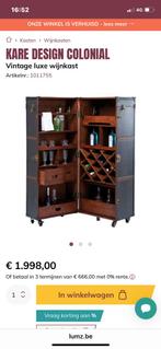 Kare design vintage luxe wijnkast, Huis en Inrichting, Ophalen of Verzenden, Zo goed als nieuw