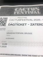 2 tickets cactusfestival za 12/07, Tickets en Kaartjes, Concerten | Overige, Twee personen, Juli