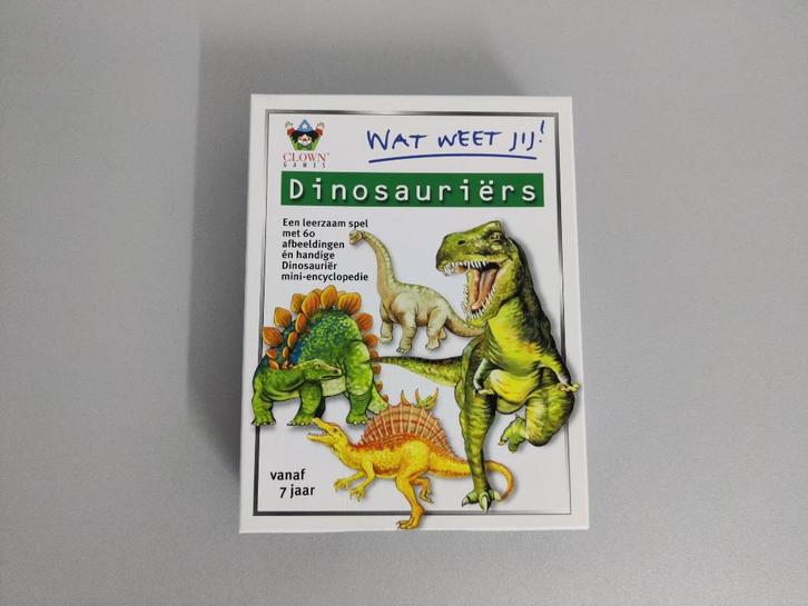 Wat weet jij! - Dinosauriërs Spel (Clown Games), Hobby en Vrije tijd, Gezelschapsspellen | Kaartspellen, Gebruikt, Een of twee spelers