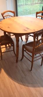 Ronde tafel en 4 stoelen, Huis en Inrichting, Ophalen