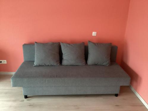 Canapé clic clac IKEA gris clair, Huis en Inrichting, Slaapkamer | Slaapbanken, Gebruikt, 70 cm of minder, 190 cm of minder, Tweepersoons