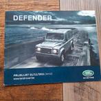 Land Rover   DEFENDER  Prijslijst  2011, Boeken, Ophalen of Verzenden, Nieuw, Overige merken