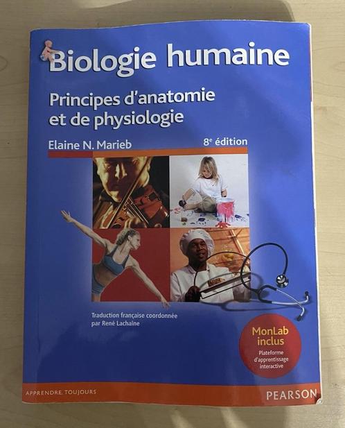 BIOLOGIE HUMAINE 8EME EDITION  de Elaine MARIEB (Auteur), Livres, Livres scolaires, Comme neuf, Biologie, Autres niveaux, Enlèvement ou Envoi