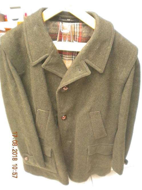 Groene wintermantel (M. 56) (retro), Kleding | Heren, Jassen | Winter, Ophalen of Verzenden