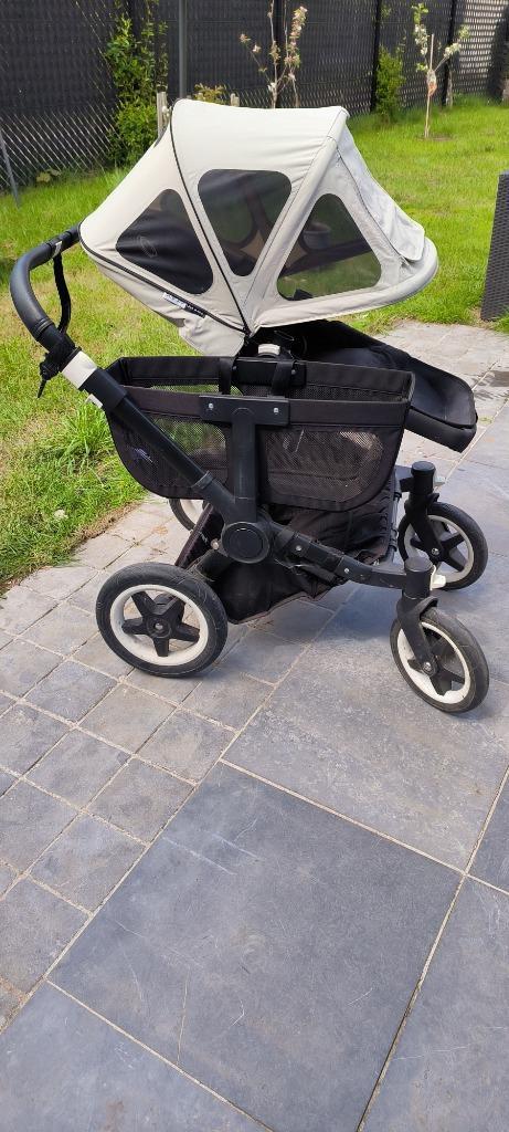 Bugaboo donkey 2 duo en Joie I-Gemm met Joie I Base advance, Kinderen en Baby's, Buggy's, Gebruikt, Overige merken, Regenhoes