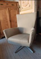 fauteuil op draaivoet beige stof/design, Huis en Inrichting, Ophalen, Gebruikt, Stof