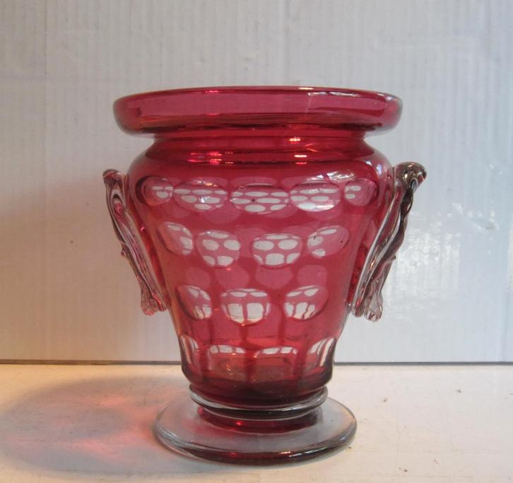 Antieke geslepen kristallen vaas, St Louis?, Antiek en Kunst, Antiek | Glaswerk en Kristal, Verzenden