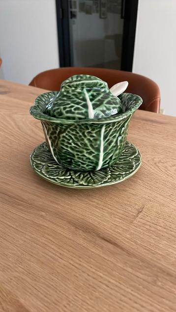 Voorraadpot met lepel in porselein voor suiker, zout, … beschikbaar voor biedingen