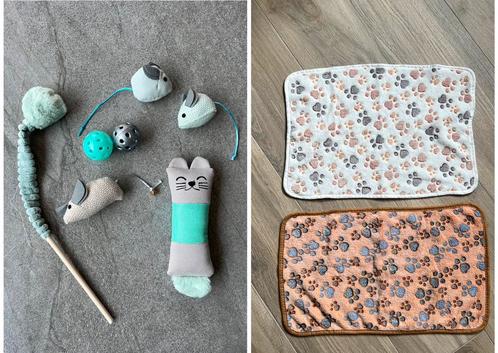 2 couvertures pour chats et 7 jouets pour chats NEUFS, Animaux & Accessoires, Accessoires pour chats, Neuf, Enlèvement ou Envoi