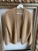 beige gilet Millenium met goud afgeboord taille uni, Ophalen, Zo goed als nieuw, Beige