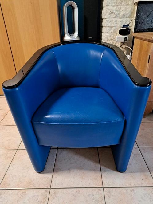 2 vintage koningsblauwe leren clubstoelen Polstermöbel, Antiek en Kunst, Antiek | Meubels | Stoelen en Sofa's