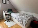 Bedframe Nordli met matras, Huis en Inrichting, Slaapkamer | Bedden, Gebruikt, Eenpersoons, Wit, Ophalen of Verzenden