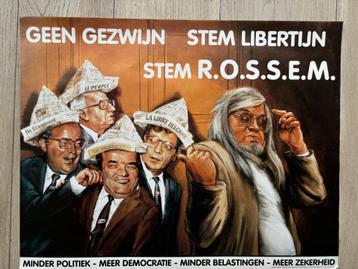 Poster Jean Pierre Van Rossem Verkiezing 1991 beschikbaar voor biedingen