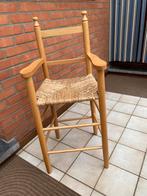 KINDERSTOEL HOUT MET RIET EN KUSSEN ERBIJ, Enlèvement, Comme neuf